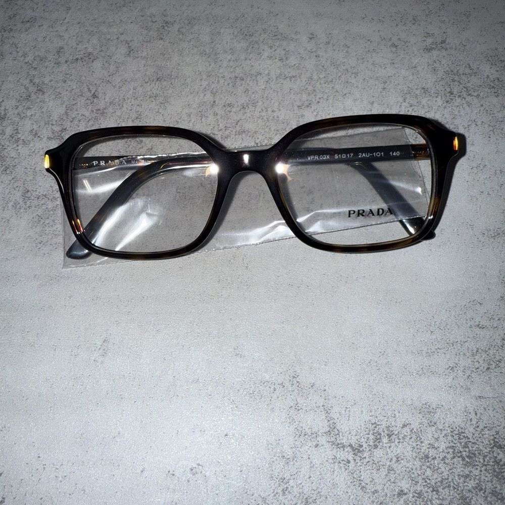 Prada Eyeglasses PR 03XV Heritage Havana, Size 51-17-140 $300 Retail